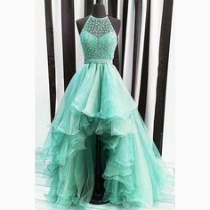 Homecoming Tulle Gown With Sweep Train, Fitted Tulle Gown For Homecoming, Tulle Gown For Homecoming During Prom Season, Fitted Organza Gown For Homecoming, Organza Dresses With Sweep Train For Prom Season, Green Gown For Pageant And Prom Season, Prom Season Organza Ball Gown Evening Dress, Green Gown For Prom Season And Pageants, Fitted Sleeveless Ball Gown For Homecoming