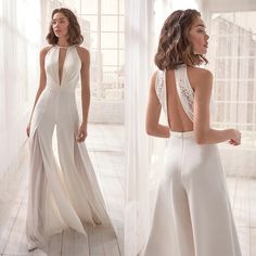 Size Chart(Unit: Inch) Size Length Bust Waist Hip S 58.66 33.86 26.77 35.43 M 59.06 35.43 28.35 37.01 L 59.45 37.01 29.92 38.58 XL 59.84 38.58 31.5 40.16 2XL 60.24 40.16 33.07 41.73 Size Chart(Unit: CM) Size Length Bust Waist Hip S 149 86 68 90 M 150 90 72 94 L 151 94 76 98 XL 152 98 80 102 2XL 153 102 84 106 SPECIFICATIONS Material: Zhigoni Size: S,M,L,XL,XXL Style Type: Temperament commute Waist Type: Mid Waist Style2: Jumpsuit Women's Sexy Mid Waist Deep Halter Jumpsuit Casual Trousers Wedding Jumpsuits, Concert Clothes, Jumpsuit Wedding, Wedding Pants, Chiffon Jumpsuit, Crazy Daisy, Boho Jumpsuit, Bridal Jumpsuit, Wedding Jumpsuit