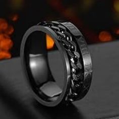 New For Men Or Women 8mm Stainless Steel Spinner Ring Size 7 To 13 Available. Other Color Choices Are Available Cool Ring, Punk Men, Punk Women, Ring Man, Men Rings, Fidget Rings, Men Ring, Spinner Rings, Rings Cool