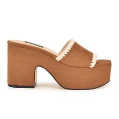 Platform Slide Sandals, Platform Slides, Brown Suede, Slide Sandals, Brown Color, Wedge Sandals, Wedges, Slip On, Womens Sizes