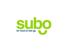 the logo for subq is green and blue