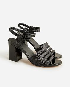 J.Crew: Maryam Nassir Zadeh X J.Crew Braided Block-heel Sandals For Women Leather Block Heels With Braided Straps, Casual Sandals With Woven Leather And Block Heel, Evening Open Toe Heels With Intrecciato Weave, Intrecciato Weave Open Toe Heels For Evening, Summer Intrecciato Weave High Heels, Spring Open Toe Heels With Intrecciato Weave, Spring Intrecciato Weave Open Toe Heels, Intrecciato Weave High Heels For Summer, Intrecciato Weave High Heels For Spring