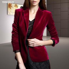 Enrich your shopping list wisely at SolaceConnect.com. Fashion Turn Down Collar Long Sleeve Velvet Coat Women Plus Size S-10XL Jacket Customer Made #jacketstyle #chicjackets #jacketseason #Womenjackets #jackets #Womensjackets #jacketsale #fashionjackets #ladiesjackets #jacketshop Velvet Coat Women, Slim Jacket, Plus Size Suits, Look Formal, Velvet Coat, Single Breasted Coat, Velvet Jacket, Formal Looks, Print Jacket