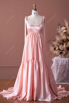 blushing pink straps long satin formal dress Pink Sleeveless Satin Prom Dress, Pink Sleeveless Satin Dress For Prom, Pink Sleeveless Bridesmaid Dress With Fitted Bodice, Pink Satin Bridesmaid Dress For Prom Season, Pink Sleeveless Satin Wedding Dress, Pink Sleeveless Satin Dress, Bridesmaid Dress With Satin Finish For Prom Season, Sleeveless Feminine Satin Wedding Dress, Satin Finish Bridesmaid Dress For Prom Season