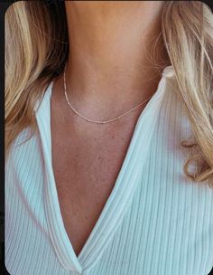 14k Gold Fill,Satellite Chain Dainty Necklace,Beaded Satellite Chain Necklace,Chain Necklace in Sterling Silver,Gold and Rose Gold 👀 Colors: Silver Gold Rose Gold Other styles are available in our shop at https://www.etsy.com/shop/SilverbySelene. Please contact us if you have any questions or requests/ideas for our shop, we'd love to hear from you! Silver Choker Necklace, Silver Necklaces Women, Gold Rope Chains, Dew Drops, Silver Choker, Layering Necklace, Silver Chain Necklace, Dainty Necklace, Gold Filled Chain