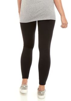 Complete with a black out design, these cotton leggings from HUE are perfect for layering under a sweater or paired with your favorite sneakers for a casual look. | HUE Women's Wide Waistband Blackout Cotton Leggings, Black, Medium Black Out, Cotton Leggings, Wide Waistband, Casual Look, A Black, Casual Looks, Layering, Leggings, Sneakers