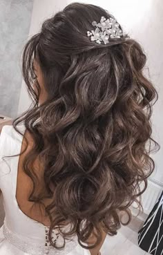 Half Up Wedding Hair, Formal Hairstyles For Long Hair, Mother Of The Bride Hair, Quince Hairstyles