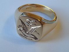 OxfordSignetRings on Etsy. Family Crest Rings, Classic Cushions, Gold Signet Ring, Dope Jewelry, Bond Street, Pretty Rings, Monogram Initials, Hand Engraving, Signet Ring