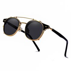 PRICES MAY VARY. A FRESH TWIST OF STEAMPUNK STYLE SUNGLASSES: Our Pedro Clip On Sunglasses with their retro-futuristic style is a must-have accessory for every stylish man. Can match almost all your outfits, this is one of the best shades you could have. Change your look in a snap with these clip-on sunglasses. No need to bring too much eyewear to be extra stylish. Double style in just one eyewear. COMPLIMENT-GENERATING: Be ready to receive compliments while wearing one of our double bridge retr Steampunk Sunglasses Men, Cheap Trendy Men's Aviator Sunglasses, 1920s Jewelry Men, Viking Sunglasses, Fantasy Glasses, Dnd Artificer, Clip On Glasses, Steampunk Sunglasses, Stylish Man