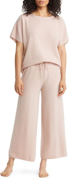 Nordstrom Crop Cashmere Pajamas | Nordstrom Cashmere Pajamas, Pajama Sets, Cropped Pants, Short Sleeves Tops, Sleeve Top, Cashmere, Pajamas, Nordstrom, Wardrobe