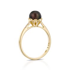 Black Pearl Ring, 14k gold pearl ring, diamond pearl ring, Black Pearl Engagement Ring, black tahitian pearl rings, pearl ring, Wedding Ring Black Freshwater Pearl engagement ring with lovely diamonds, set in 14k solid gold. ► FEATURES; Gemstones: Freshwater Black Pearl: 4-6mm Diamond: 6*1.5mm Total diamond carat weight: 0.09 (Color H; clarity VS) Material options: 14k rose gold, 14k yellow gold, 14k white gold Size: all ring sizes are available How to Order: Please select your preferred size an Wedding Tahitian Pearl Ring In Yellow Gold, Wedding Yellow Gold Tahitian Pearl Ring, Formal Black Tahitian Pearl Ring, Classic Black Pearl Ring For Anniversary, Classic Black Pearl Ring For Wedding, Fine Jewelry Black Round Pearl Ring, Black Pearl Ring In Fine Jewelry Style, Fine Jewelry Black Pearl Ring, Black Pearl Ring Fine Jewelry