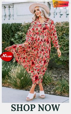 Red Frilled Collar Long Sleeve Tiered Maxi Floral Dress Red Floral Print Maxi Dress For Fall, Red Non-stretch Maxi Dress For Fall, Red Long Sleeve Maxi Dress For Spring, Red Floral Print Midi Dress For Fall, Red Non-stretch Maxi Dress For Spring, Flowy Red Midi Dress For Fall, Long Sleeve Red Dress For Spring, Long Sleeve Red Dresses For Spring, Red Floral Print Maxi Dress For Spring