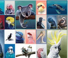 several pictures of different kinds of birds and their beaks are shown in this collage