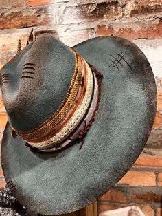 Rustic Fedora Hat, One Size Fits Most, Rustic Fedora Hat One Size, Rustic Curved Brim Hat For Kentucky Derby, Rustic Kentucky Derby Hat With Curved Brim, Unique Short Brim Hat For Western-themed Events, Custom Wide Brim Costume Hats For Rodeo, Rustic Wide Brim Hat For Kentucky Derby, Rustic Fedora Hat For Kentucky Derby, Artisan Short Brim Hats For Country Events