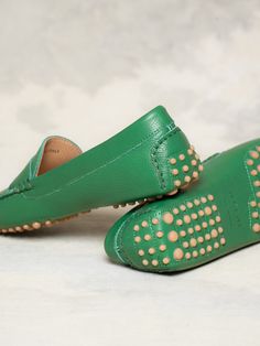 Our signature penny driver in all-new, wear-with-everything hues. And—in lightweight, molds-to-your-foot leather straight from Italy. Spring Green Leather Loafers, Green Leather Loafers For Spring, Casual Green Loafers With Stitched Sole, Green Loafers With Rubber Sole, Green Loafers With Rubber Sole For Spring, Classic Green Loafers With Rubber Sole, Green Leather Sole Loafers For Fall, Driving Loafers With Rubber Sole, Green Spring Loafers With Leather Sole