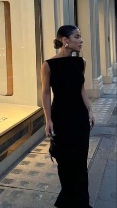 Simple Mermaid Straps Floor Length Sleeveless Black Prom Dress P1160 – PreppyDress 파티 드레스, Chique Outfits, Populaire Outfits, Guest Attire, Black Prom Dress, Black Prom, Stil Inspiration, Looks Street Style, Ținută Casual