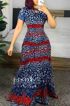 Blue Straight Gown, Daily Dresses, Ankara Long Gown, Ankara Long Gown Styles, Eagle Wallpaper, Long African Dresses, African Print Skirt, African Print Dress Ankara, African Print Dress Designs