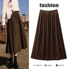 Z-162-02 Long Cape Coat, Velvet Pleated Skirt, Velvet Pattern, Bright Color Dresses, White Boho Dress, Loose Fabric, Skirt For Women, Gold Velvet, Shop Maxi Dresses