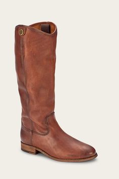 A core essential Frye style, The Melissa Button 2 is crafted to last and takes a cue from classic equestrian style. Crafted of supple leather, this boot offers a contoured, supportive shape finished with the signature Frye button detail. The Frye Company, Frye Boots, Wide Calf Boots, Leather Boots Women, Pull On Boots, Wide Calf, Equestrian Style, Bags And Accessories, Cool Boots