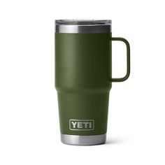 the yeti travel mug is shown in green