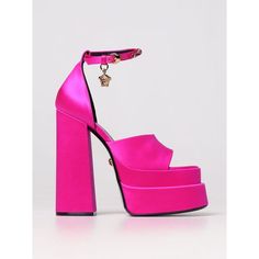 Spring/Summer 2023 Versace Heeled Sandals Woman Fuchsia Size Type: It Sku: Gig-1007717dra671p ~ A4v Welcome To The Official Luosophy Poshmark Closet! Luosophy Is A Luxury Brand Reselling Company Founded In San Diego, Ca From 2016. All Our Products Are Imported From Italy And Sold In The Usa. We Do Our Best To Provide High Fashion, Luxury Items At Affordable Prices. We Guarantee All Our Products Are 100% Authentic. Shop With Us And You Will Forget About Shopping At Department Or Brand Name Stores Versace Shoes Women, Medusa Aevitas Platform, Medusa Versace, Versace Pumps, Versace Heels, Pink Sandals Heels, Platform Pumps Heels, Versace Shoes, Platform Wedge Heels