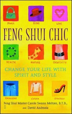 a poster with different types of clothing and shoes on the front, along with words that read teng shu chi chic change your life with spirit and style