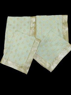 Sri Guru Granth Sahib Ji Rumala Sahib Double Set with Palkan /Rumala Brochet Fabric/RELIGIOUS RUMALA SAHIB full set of palkan Read The Description before ordering. 2 x Rumala Sahib 1.18 x 1.32 Meter  2 x Palkan :60 x 47 cm Golden Gota: 5 cm Color: Off White base Pattern: Golden  Floral and light green booty work(woven) Complete Double Set Fabric: Brochet. Sri Guru Granth Sahib Ji Rumala Sahib. Rumala Sahib is a cloth used to cover Dhan-Dhan Sri Guru Granth Sahib Ji. Beautifully Hand Crafted Double-set Rumala Sahib Set. 2 Pcs Rumala Sahib and 2 Pcs Palkan. Guru Granth Sahib Ji, Guru Granth Sahib, Sri Guru Granth Sahib, Full Set, Light Green, Etsy Accessories, Off White, Paper Party Supplies, Purses And Bags