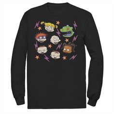 The gang's all here on this retro-inspired Rugrats long sleeve tee! The gang's all here on this retro-inspired Rugrats long sleeve tee! Long sleeves Crewneck FABRIC & CARE Cotton Machine wash Imported Color: Black. Gender: male. Age Group: adult. Pattern: Graphic. Fun Long Sleeve T-shirt With Screen Print, Trendy Long Sleeve Tops With Character Print, Fall Pop Culture T-shirt With Character Print, Trendy Long Sleeve T-shirt With Cartoon Print, Fun Long Sleeve Sweatshirt With Character Print, Retro Winter Tops With Cartoon Print, Long Sleeve Cartoon Print T-shirt For Winter, Retro Long Sleeve Sweatshirt With Cartoon Print, Long Sleeve Tops With Character Print