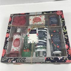 Brompton & Langley 7 Piece Set Bath Essentials Gift Set - Berry And Sage Poof, Bar Soap, Soy Candle, Body Wash, Bubble Bath, Body Lotion, Hand Cream New In Box Jd Glow Cosmetics, Lavender Soap Bar, Lavender Lotion, Brightening Powder, Lotion Gift, Bath N Body Works, Body Foundation, Bath And Body Work, Bath Essentials