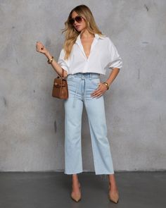 High rise Stretch Belted Straight leg fit 5 Classic pockets Front zip fly & button closure 93% Cotton 5% Polyester 2% Spandex Runs Large Belted Jeans, Stretch Belt, Fashion Over 40, Straight Leg, High Rise, Spandex