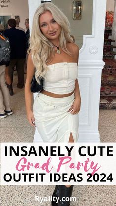 I loooove the graduation party dresses on this list! Also love how she included non dress options as well Grad Party Outfit, Winter Graduation Outfit, Graduation Outfit Ideas University, Degree Outfit, Graduation Outfits For Women, Winter Graduation, Graduation Dress College