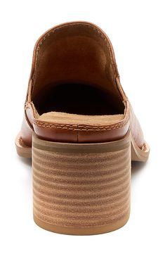 A cushioned microsuede footbed and V-shaped gore panels provide all-day comfort in this stylish mule crafted with a smooth leather upper and pointy toe. 2" heel Leather upper/synthetic lining/recycled rubber Imported Recycled Rubber, Nordstrom Store, V Shape, Smooth Leather, Mule, Brooklyn, Caramel, Leather Upper, Nordstrom