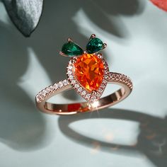 Let's keep it real, every girl wants a couple of carats on her finger. That's 'carats' though, not 'carrots'. Jewelry designer has combination the carrot with a pear-cut center stone, the ring is designed to shine from every angle. The glittering centerpiece is complete with a halo of small round stones and shimmering stone-set shoulders, which enhance the brilliance of this chic design.Carat Weight: 1.82 ctStone Size: 6*8 mmStone Type: Jeulia® StoneNumber of Stones: 1 Stone Shape: PearStone Col Carrot Jewelry, Keep It Real, Jewelry Designer, Pear Cut, 1 Carat, Every Girl, Stone Settings, Chic Design, Cute Jewelry