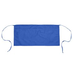 a blue apron on a white background