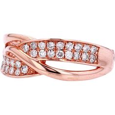 Jet-set with the jewel of contemporary elegance, this 10K Rose Gold Crossover Diamond Ring from a brand renowned for fine jewelry craftsmanship. Embrace the delicate allure of its design, where the warm hue of rose gold intertwines gracefully, forming a captivating crossover pattern. The centerpiece, a sparkling diamond, exudes brilliance, totaling 0.38 carats, adding a touch of luxury to every movement. Whether it graces your finger as a symbol of self-admiration or as a cherished gift, this ring embodies timeless sophistication and modern femininity.Details: Exquisite Estate Jewelry: Handpicked from history, this pre-owned piece is a treasure of extraordinary rarity and charm. This unique, one-of-a-kind find encapsulates the luxury and timeless elegance that only high-end estate jewelry Formal Pink Gold Diamond Ring With Accents, Luxury 14k Rose Gold Diamond Ring For Formal Occasions, Pink Gold Brilliant Cut Diamond Ring, Elegant Pink Gold Diamond Ring With Prong Setting, Elegant Pink Gold Diamond Ring With Brilliant Cut, Elegant Pink Gold Rings With Prong Setting, Elegant Pink Gold Diamond Ring With Accents, Modern Rose Gold Diamond Ring With Tension Setting, Modern Diamond Ring In Rose Gold With Tension Setting