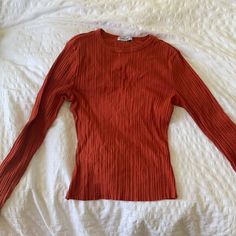 Urban Outfitters Long Sleeve Ribbed Woman’s Top, Orange Rusty Color. Never Worn, Fitted Top, Long Sleeves Urban Outfitters Long Sleeve, Orange Long Sleeve, Fitted Top, Urban Outfitters Tops, Workout Tops, Women Long Sleeve, Urban Outfitters, Long Sleeves, Womens Tops