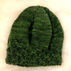 Nwot No Tags - Never Worn! Boho Style Beanie Marked Green Knit Wool Crochet Style Green Casual Crochet Knit Hat, Green Knit Cap, Green Knit Crochet Hat, Green Slouchy Knitted Hat, Slouchy Green Knitted Hat, Casual Green Knitted Hat, One Size Green Knitted Hat, Casual Green Knit Hat, One Size Fits Most Knitting Pattern For Hat