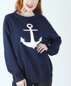 This Navy Blue Sweater is a fashionable way to show your love for the sea. Constructed with 100% cotton, this sweater features a stylish white anchor design with a navy background. Wear it, or simply drape it over your shoulders for a timeless, nautical look. If you aren't sure about the size - size up 100% Cotton S M L XL 1XL 2XL 3XL Chest 34-36 38-40 40-41 42.5 44-46 48-50 52-54 Sleeve 29 ½ 29 7/8 30 ¼ 30 5/8 31 31 3/8 31 3/8 31 3/4-32 1/2 32 ½ 33 1/8 33 1/8- 33 3/8 Length Lobster Sweater, Nautical Sweater, Navy Anchor, Ladies Sweater, Preppy Sweater, Nautical Looks, Anchor Design, Navy Blue Sweater, New England Style