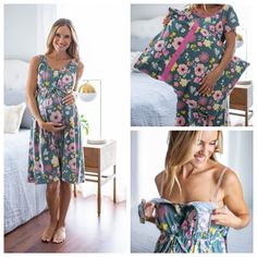 3 in 1 Maternity Delivery Nursing Gown & Matching Pillowcase Set 🌸Ready to ship from CT! Please choose your pre pregnancy size in the drop down menu🌸 Buy as a set and save! 2 Piece Set: 1 Labor Gown - ( jersey knit) 1 Pillowcase - standard size ( woven ) ✔︎Adjustable Empire waistline for a feminine yet functional fit. ✔︎Snaps down the back for total coverage. ✔︎Shoulder snaps for easy breastfeeding access. ✔︎Elasticated armholes ensuring a covered yet comfy fit ✔︎Pull down elasticated neck Delivery Hospital Gown, Delivery Hospital, Hospital Gowns, Labor Gowns, Delivery Robe, Nursing Gown, Hospital Gown, Skin To Skin, Empire Waistline