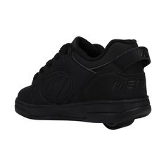 All black Heelys with chunky skate shoe aesthetic Synthetic nubuck leather Embroidered logo on the quarter Embossed logo on the inside view Lace closure Low profile wheels ABEC 5 bearings Shoe Aesthetic, Ivory Ella, Skate Shoe, Kids Styles, Spongebob Squarepants, Nubuck Leather, The Elf, Embossed Logo, Lace Closure