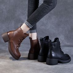 Chunky Sole Boots, Chunky Heels Casual, Soft Boots, Platform Boots Chunky, Winter Heels, Chunky Heel Ankle Boots, Casual Ankle Boots, Chunky Heel Pumps, Chunky Heels Boots