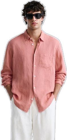 Zara Linen Collared Shirt, Linen Button-up Shirt With Roll-up Sleeves, Long Sleeve Linen Shirt With Roll-up Sleeves, Linen Long Sleeve Shirt With Roll-up Sleeves, Linen Shirt With Roll-up Long Sleeves, Classic Linen Shirt With Roll-up Sleeves, Swimwear Accessories, Lapel Collar, Skirt Top