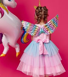 Unicorn Birthday Tutu Dress, Sequin Rainbow Tutu dress with Wings, Magical Unicorn Dress with Personalized Touch, Unicorn Horn Headband  🌈 Magical Kids Unicorn Tutu Dress Set with Wings and Headband ✨This magical Kids Unicorn Tutu Dress is perfect for your little one's next special occasion! Complete with adorably detailed Unicorn wings and a shimmering Horn headband, this enchanting outfit will make her feel like a true Unicorn princess. The soft and stretchy material ensures a comfortable fit Multicolor Fairy Dress For Dress-up, Whimsical Rainbow Princess Dress For Dress-up, Multicolor Princess Dress With Ruffles For Birthday, Whimsical Pink Dress For Costume Party, Pink Sleeveless Fairy Dress For Costume Party, Pink Fairy Costume Party Dress, Pink Princess Dress For Carnival, Cute Carnival Party Dress, Purple Fairy Dress For Birthday