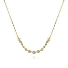 14K Yellow Gold Milgrain Bezel Set Diamond Curved Bar Necklace Curved Bar Necklace, Curved Bar, Bezel Set Diamond, Bar Necklace, Bezel Setting, Shop Necklaces, Yellow Gold, Necklaces, Bar