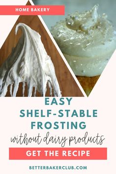 the recipe for easy shell - stable frosting without dairy products