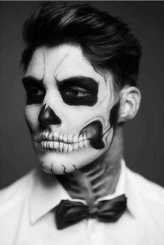 Hallowen Schminke, Guys Halloween Makeup, Skeleton Face Paint, Halloween Hombre, Halloween Makeup Sugar Skull, Makeup Zombie, Halloweenský Makeup, Skeleton Face