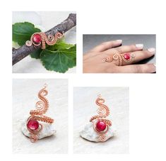 Copper Wire Ring,copper Ring-adjustable, Wire Wrapped Silver Ring.black/turqoiuse /red Agate Rings - Etsy Copper Wire Ring, Agate Rings, Wire Ring, Copper Hair, Arm Cuff, Wire Rings, Red Agate, Ring Black, Copper Rings