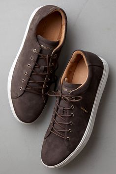 Ease into summer with laid-back looks, courtesy of the Mason sneakers. Made from soft yet durable nubuck leather, these casual shoes feature cushioned inner soles, leather lining, and corded laces for a perfect fit and all-day comfort, whether you're walking to the farmers market or grilling out with friends. With their sporty design that'll never go out of fashion, these rubber-soled sneakers will become your go-to pair as soon as warm weather hits. Brown Textured Sole Sneakers For Summer, Brown Summer Sneakers With Textured Sole, Brown Textured Sole Summer Sneakers, Summer Brown Sneakers With Textured Sole, Brown Rubber Sole Sneakers For Summer, Comfortable Suede Sneakers With Stitched Sole, Brown Leather Sneakers For Summer, Brown Leather Summer Sneakers, Brown Suede Everyday Sneakers