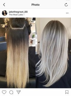 Platinum To Balayage Before And After, Platinum Blonde Foils, Hairstylist Education, Ash Blonde Hair Color Ideas, Blonde Foils, Baylage Hair, Blonde Hair With Roots, Hairstyles Hoco