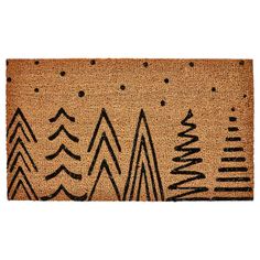 a door mat with trees on it